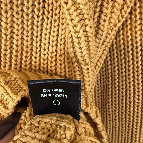 Jenni Kayne Cabin Fisherman Organic Cotton Blend Sweater in Mustard - Picture 8 of 8